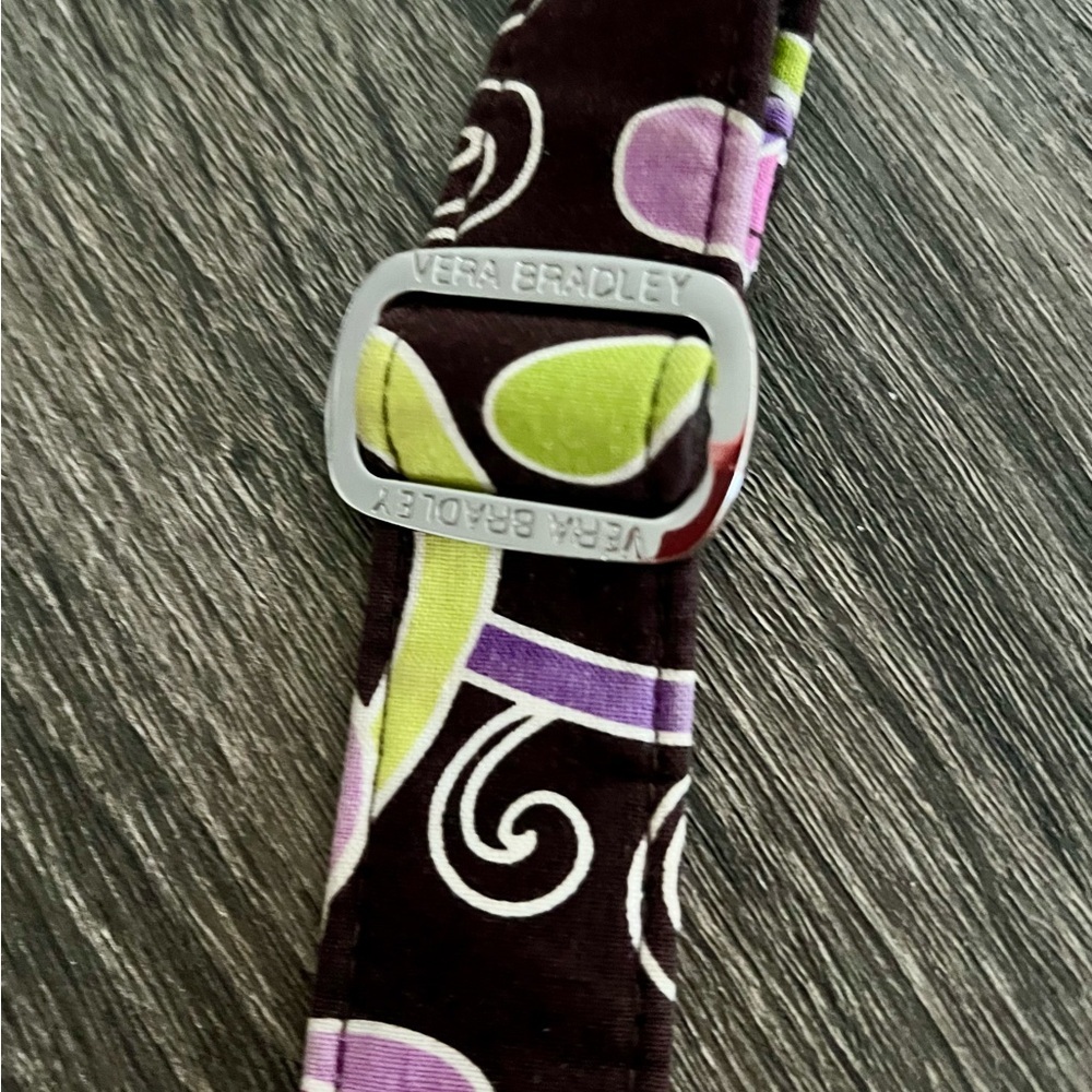 Vera Bradley Crossbody Bag in Chocolate Raspberry Fizz Floral Print EUC quilted​ - Picture 7 of 7